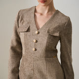 GLADYS TWEED JUMPSUIT