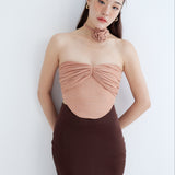 SPARKLE BUSTIER WITH ROSE STRAPS