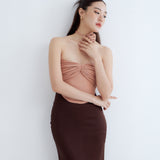 SPARKLE BUSTIER WITH ROSE STRAPS