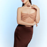 SPARKLE BUSTIER WITH ROSE STRAPS