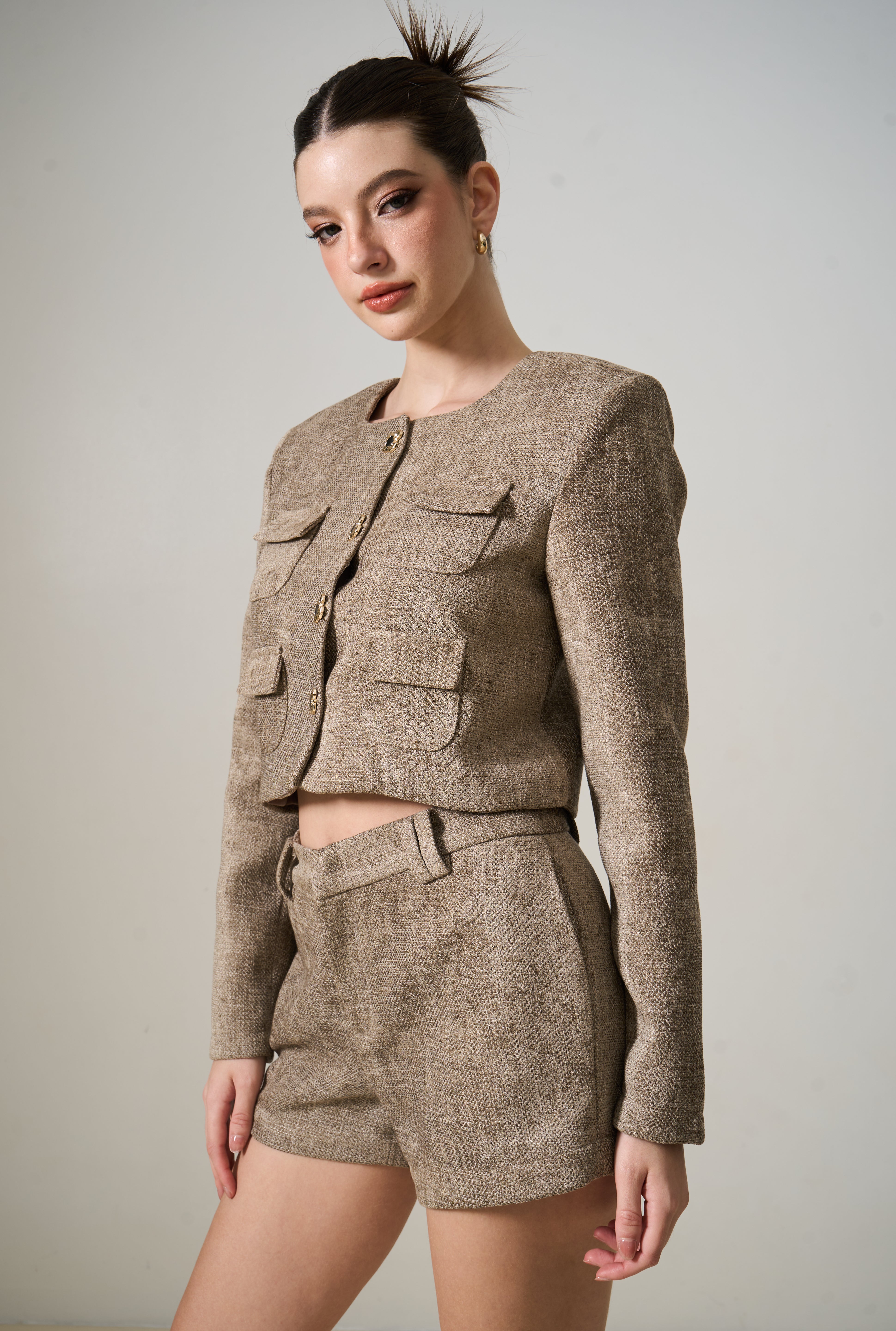 MURIEL TWEED SHORTS